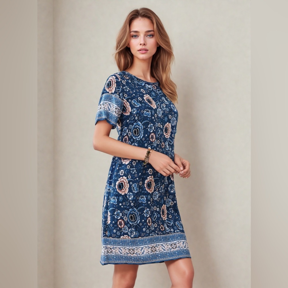 Rose Floral Print Dress
